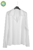 MAGLIETTA COLLO CAMICIA IN MAGLINA BIANCO